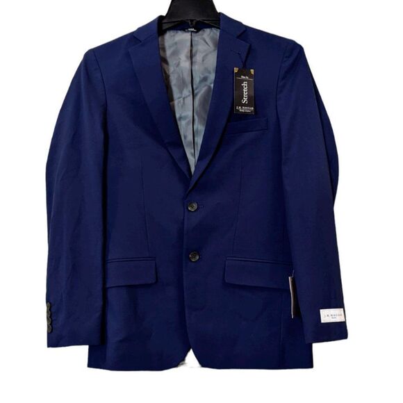 J. M. Haggar Premium Mens Sz 38 Regular Bright Blue Slim Fit Stretch Suit Jacket